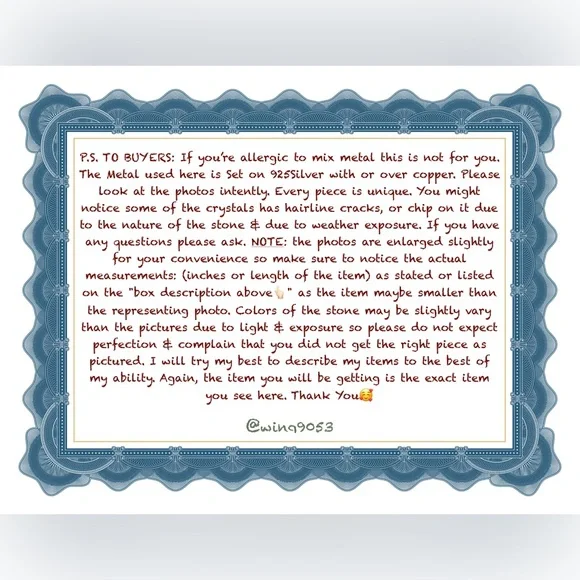 Oval Hubei Brown & Blue Turquoise Ring Size 7 - Picture 5 of 9